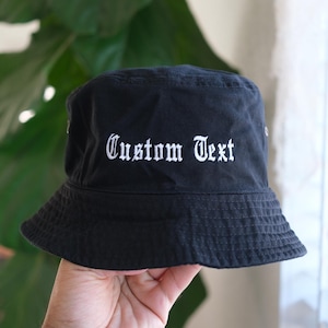 Custom Text Embroidered Bucket Hat