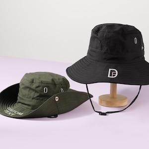 Custom Bucket Hat, Embroidered Bucket Hat Personalized with Text or Logo, Summer Hat for Hiking Camping Traveling, Bachelorette Party Gift